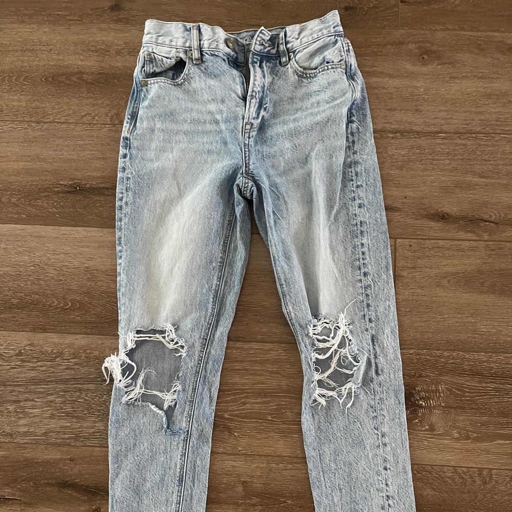 vintage wash size 00 mom jeans